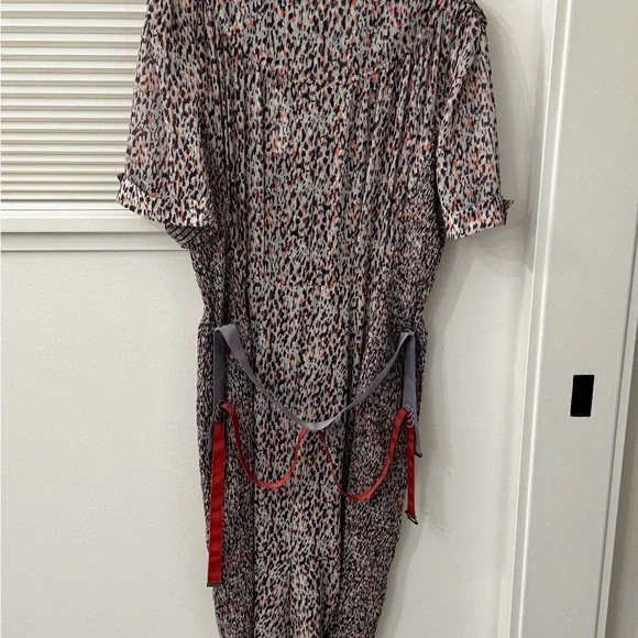 Byron Lars Tropical Reef Belted Sheath Shirt Dress - Picture 10 of 12